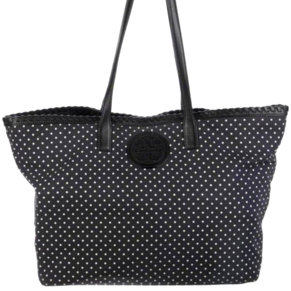 Tory Burch Large Nylon and Leather Trim Tote Bag